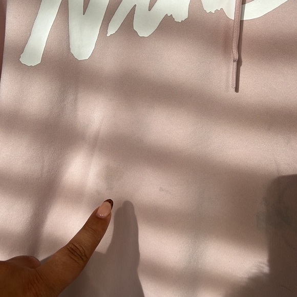 Nike Baby Pink Fleece Lined Hooded Sweater - Picture 5 of 12